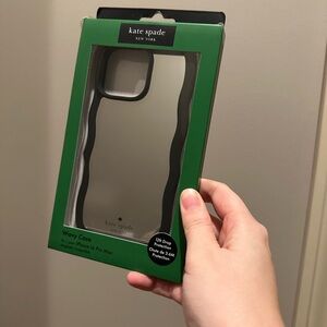 Kate Spade Black and Mirror Wavy Case for iPhone 16 Pro Max